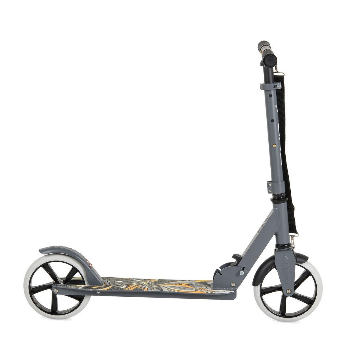 KINDERROLLER Flurry grau klappbar, Seitenständer, höhenverstellbar, PU-Räder - Grau, Metall (85/14/93cm)