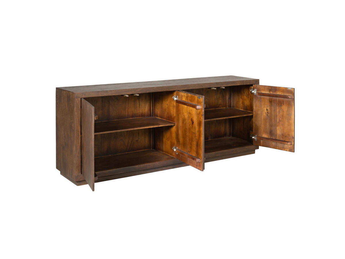 SIDEBOARD Leuven Mangoholz 200 cm / 45 cm Braun - Braun, Holz (200/80/45cm) - Villa Möbel