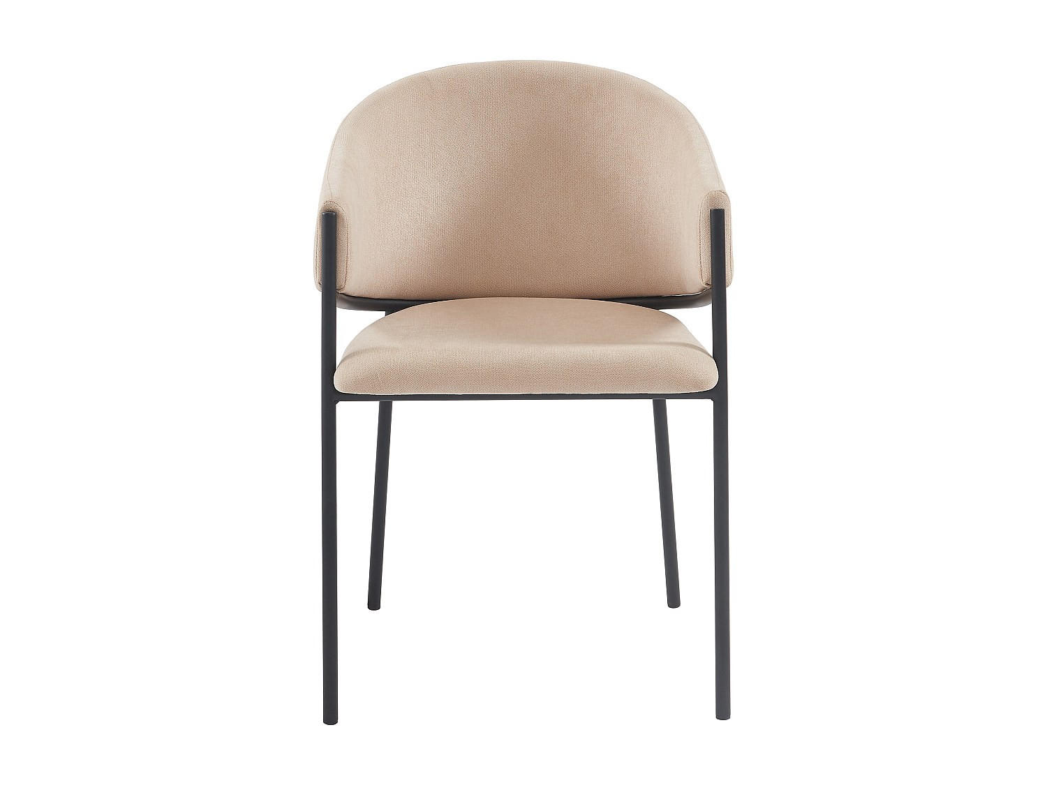 STUHL - 53 cm x 61 cm - Stoff - Beige - ORDIDA - Beige, Textil (53/80/61cm) - Vente-Unique