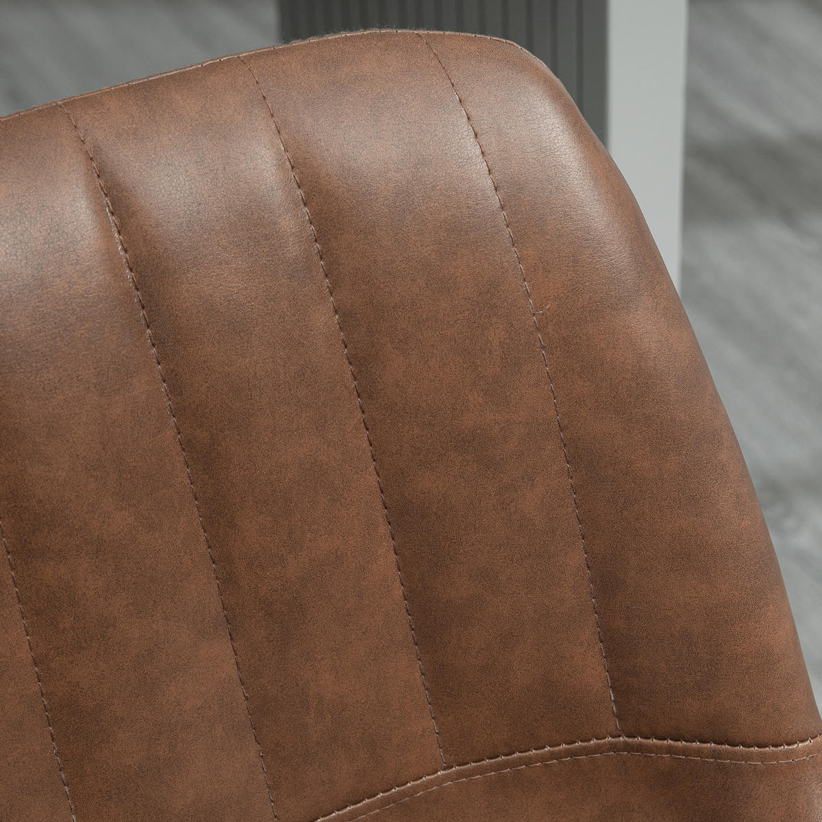 BARHOCKER DE-35975 2er Set mit Kunstlederbezug Braun - Braun, Metall (49.5/111/43cm) - ComfortXL