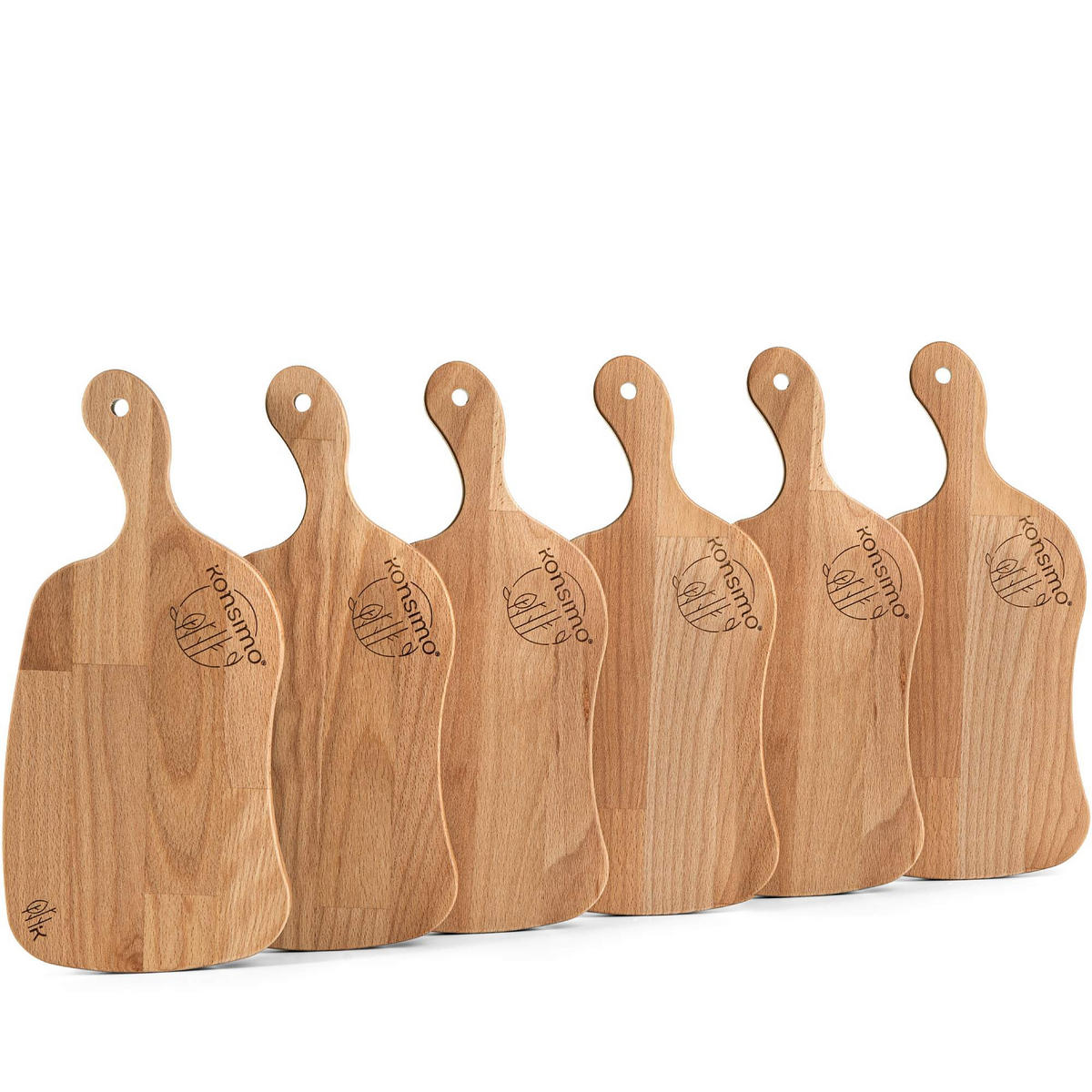 SCHNEIDEBRETT Holz Buche geölt LIVO 6-tlg - Buchefarben, Holz (16/33cm) - KONSIMO®