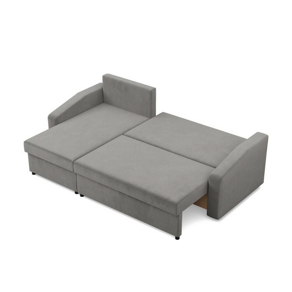 ECKSOFA Neo mit abgeschrägter Armlehnen hellgrau - Hellgrau, Textil (231/140cm) - SIMKAM Furniture