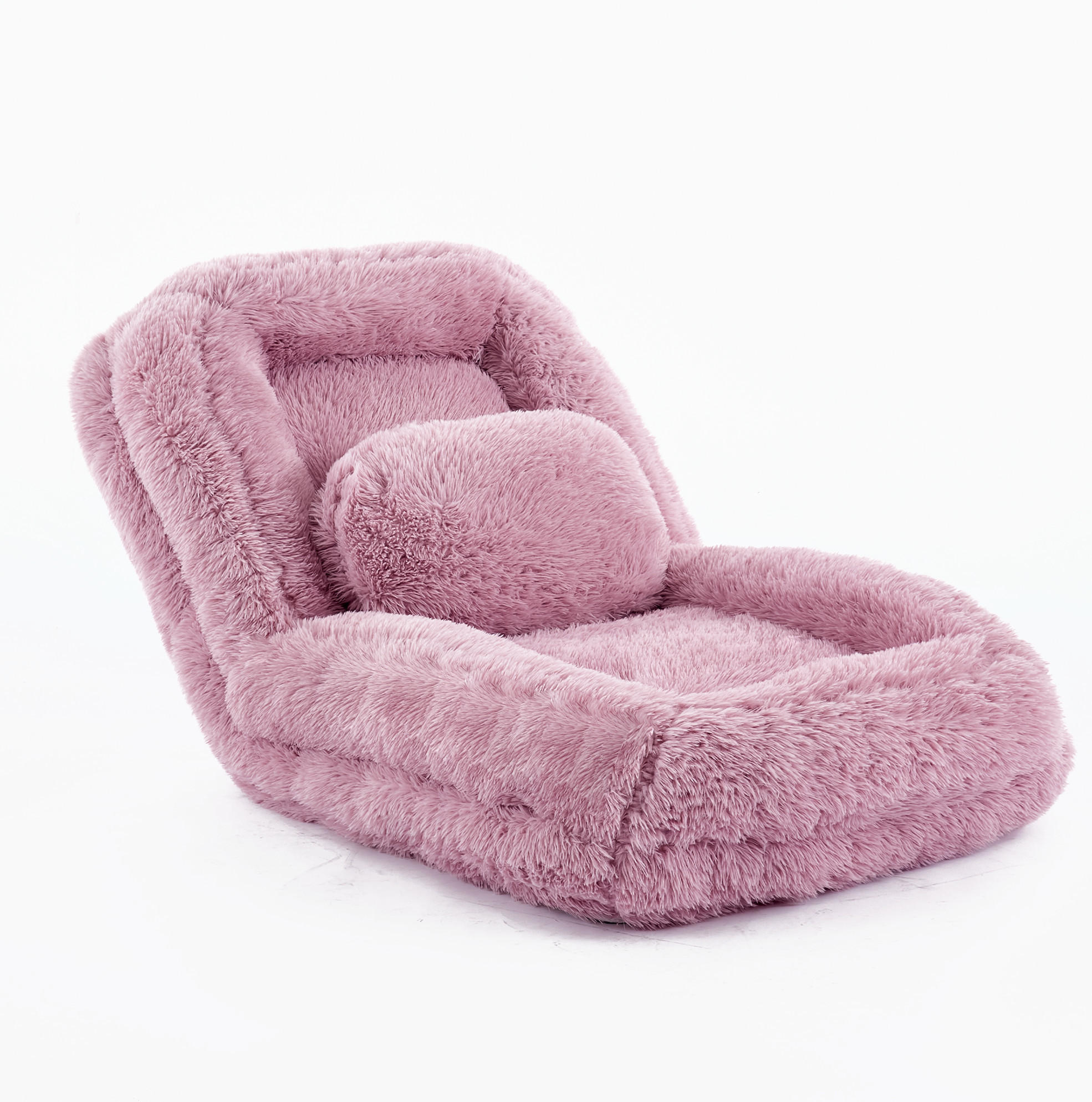 BODENSOFA mit 5-fach verstellbarer Rückenlehne 102 x 89 x 88 cm Pink - Pink, Kunststoff (89/88/102cm) - Beauniv