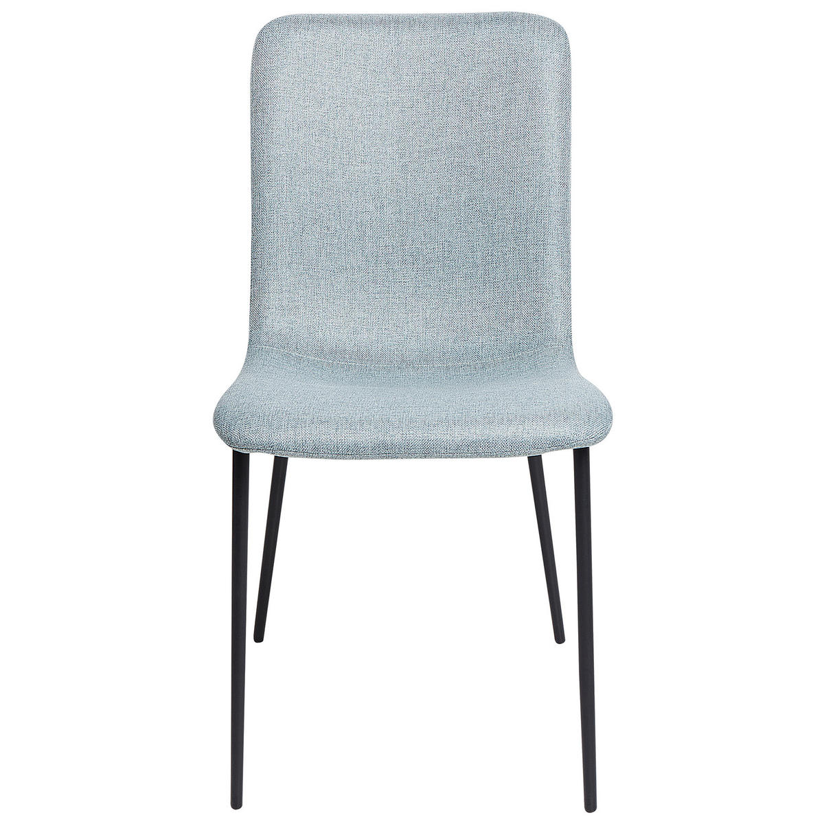 ESSZIMMERSTUHL 4er-Set Hellblau Glendive - Schwarz/Hellblau, Textil (44/81/65cm) - Beliani