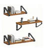 WANDREGAL-SET - Braun, Holzwerkstoff/Metall (40/11/12cm) - Relaxdays