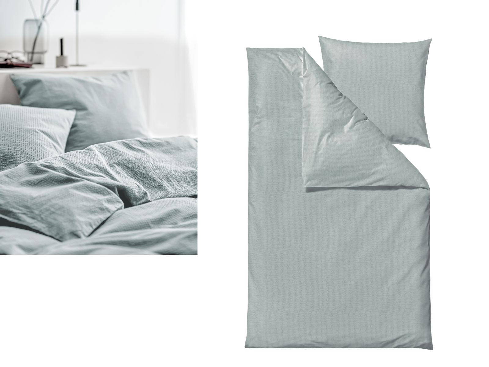 BETTWÄSCHE Wave türkis 135/200 cm Bio-Baumwolle - Türkis, Textil (135/200cm) - Södahl