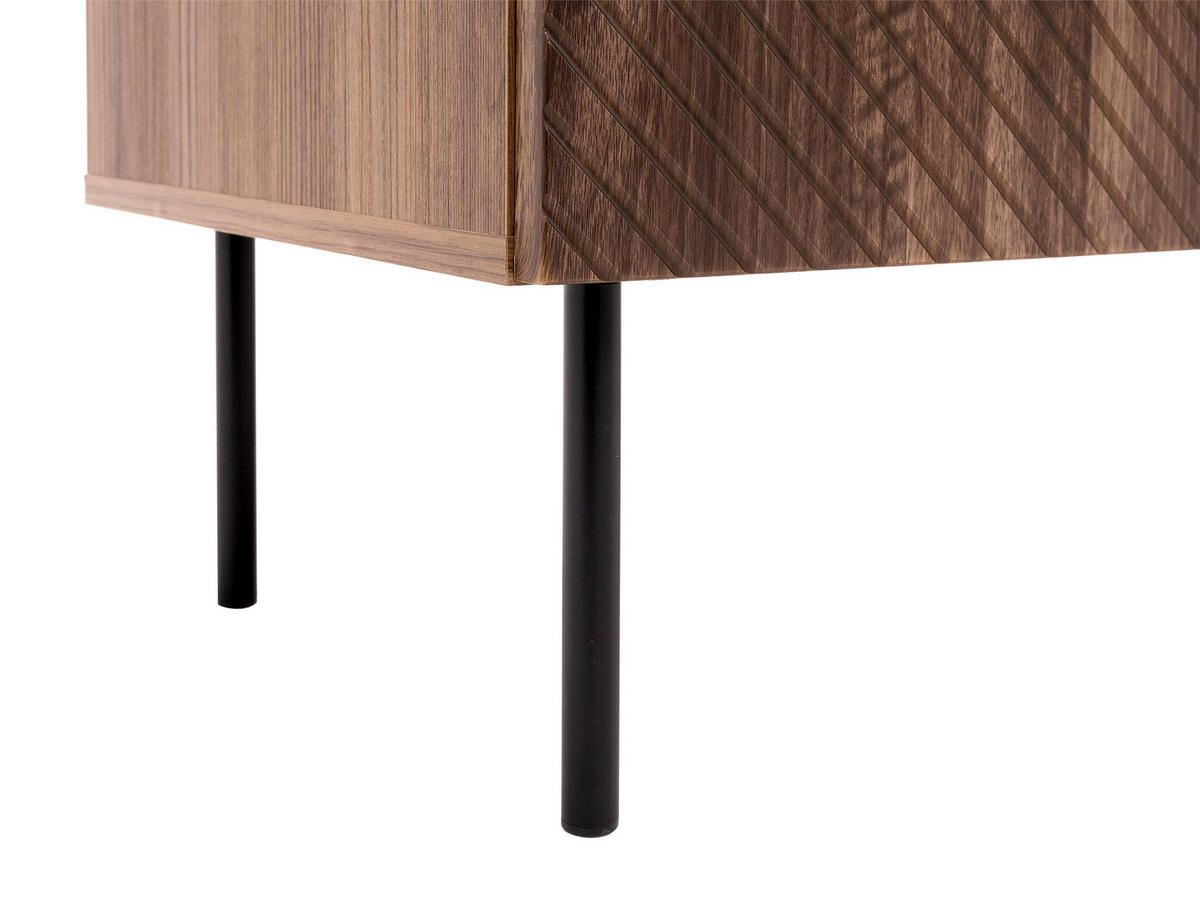 TV-LOWBOARD Art Deco Cashmere 190 EF II mit Kamin - Kaschmir, Holzwerkstoff/Metall (191/68/40cm) - MIRJAN24
