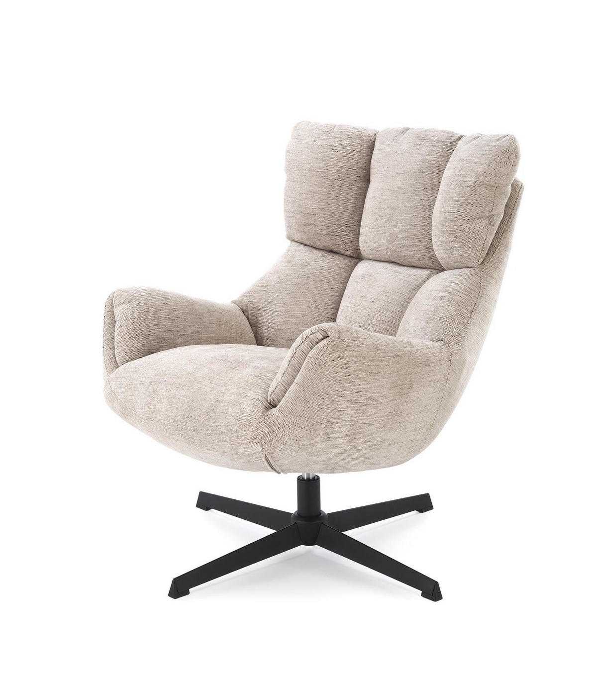 Drehsessel mit Polsterung COZY 360° - Beige, Textil (72/87/79cm) - Lookway