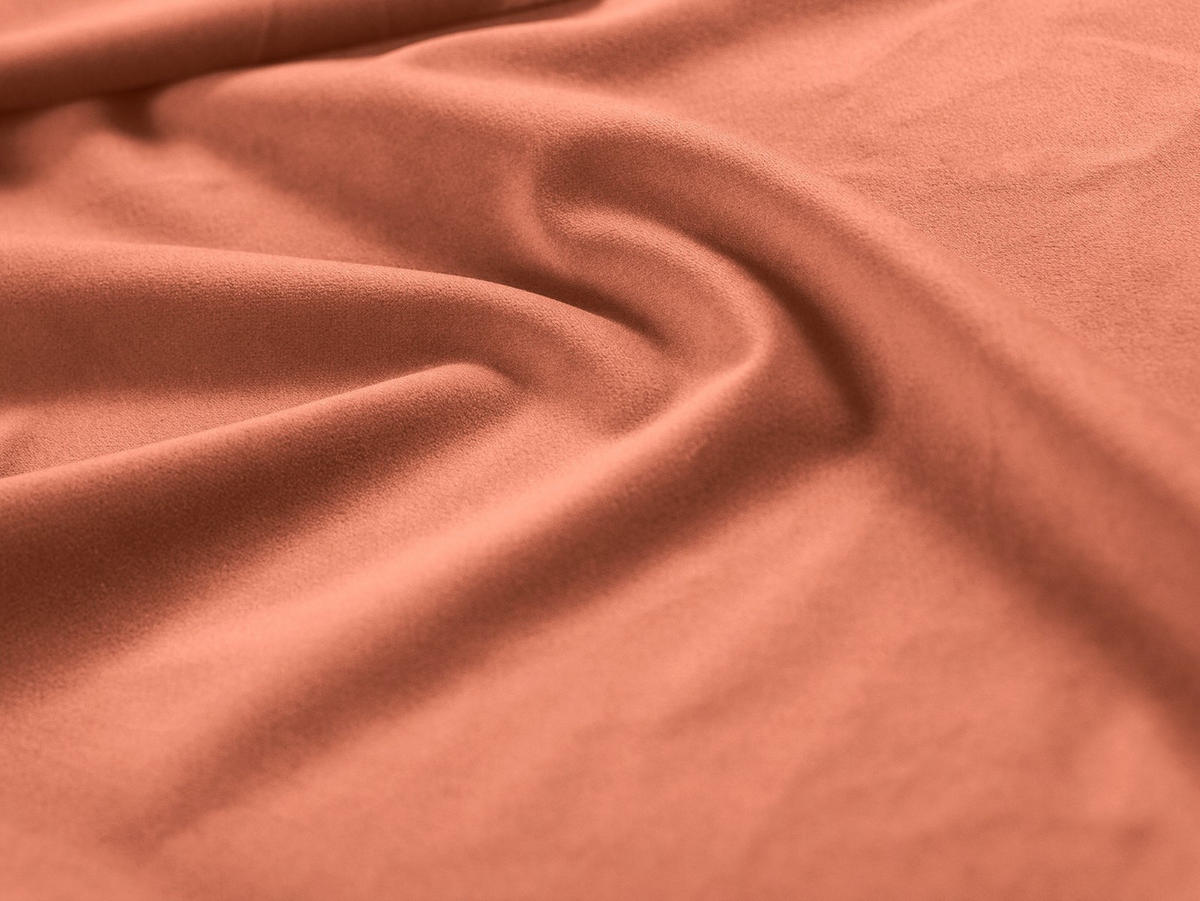 SOFA Lupine aus Samt koralle 3 Sitzplätze - Koralle, Textil (95/70/230cm) - Micadoni