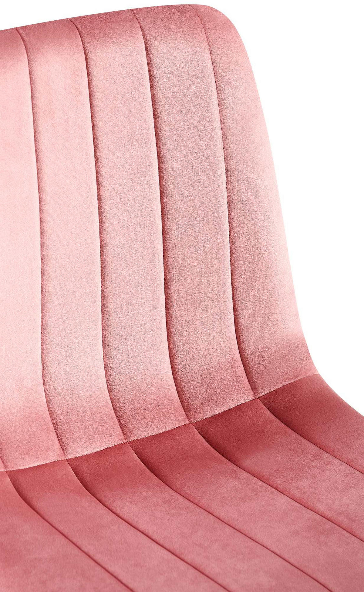 STUHL 4er Set Samt Pink - Pink/Schwarz, Textil/Metall (45/88/53cm) - CLP