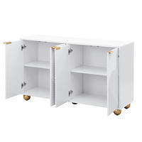 SIDEBOARD 120/35/71.5 cm Weiß aus MDF mit 4 Türen - Weiß, Holzwerkstoff (35/71.5/120cm) - OKMYHOME