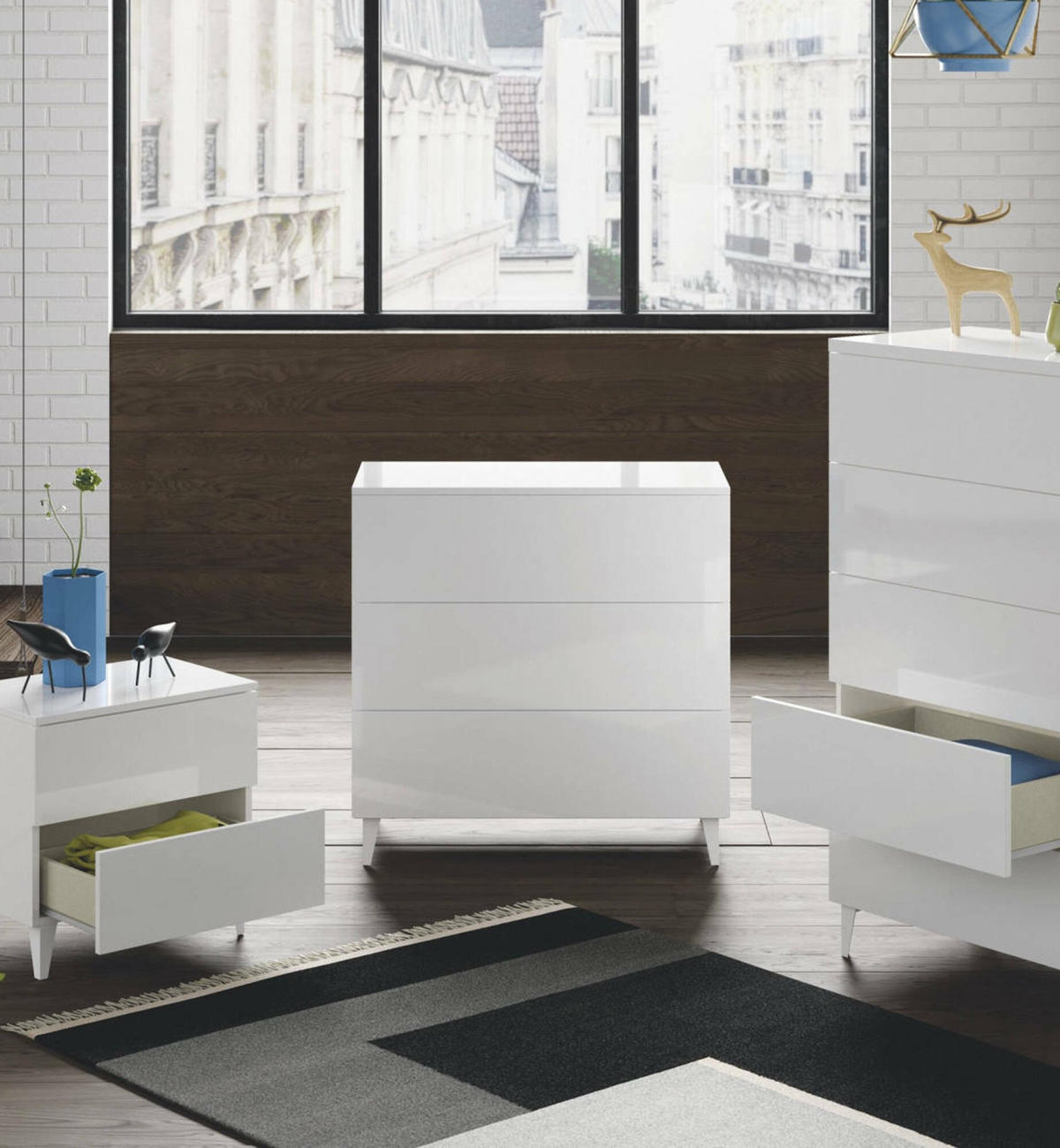 KOMMODE Weiß 40/80/80 cm - Weiß, Holzwerkstoff (80/80/40cm) - DMORA