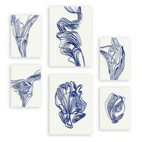 POSTER Set Mit 6 Verlockend Schrägen A3 & A4 Rahmenlos - Klar, Papier (29/3cm) - Nacnic