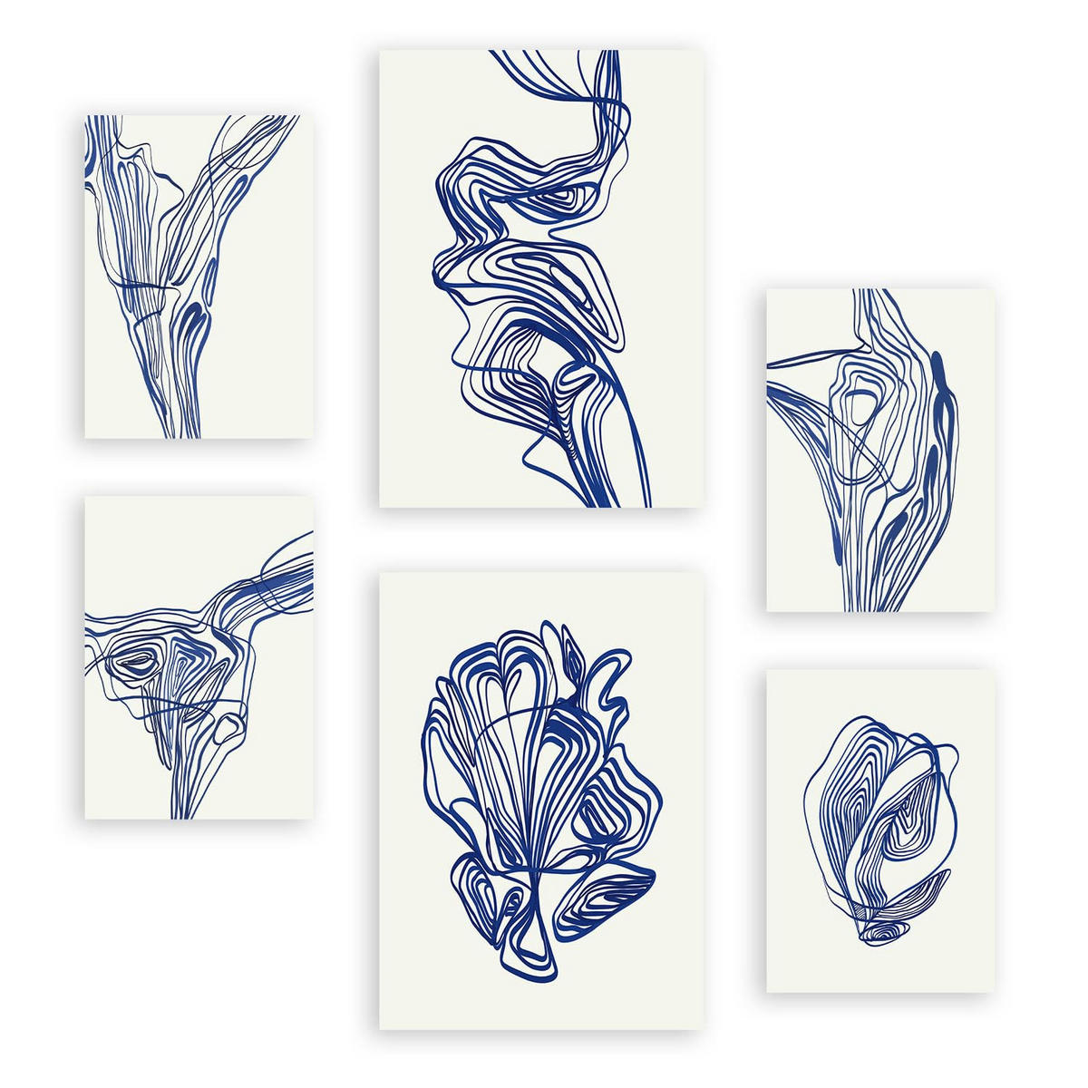 POSTER Set Mit 6 Verlockend Schrägen A3 & A4 Rahmenlos - Klar, Papier (29/3cm) - Nacnic