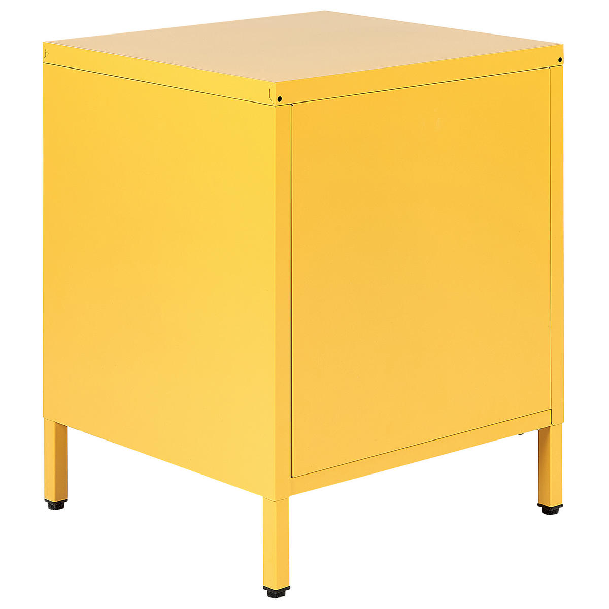 NACHTTISCH gelb 2 Schubladen Malavi - Gelb, Metall (43/55/40cm) - Beliani