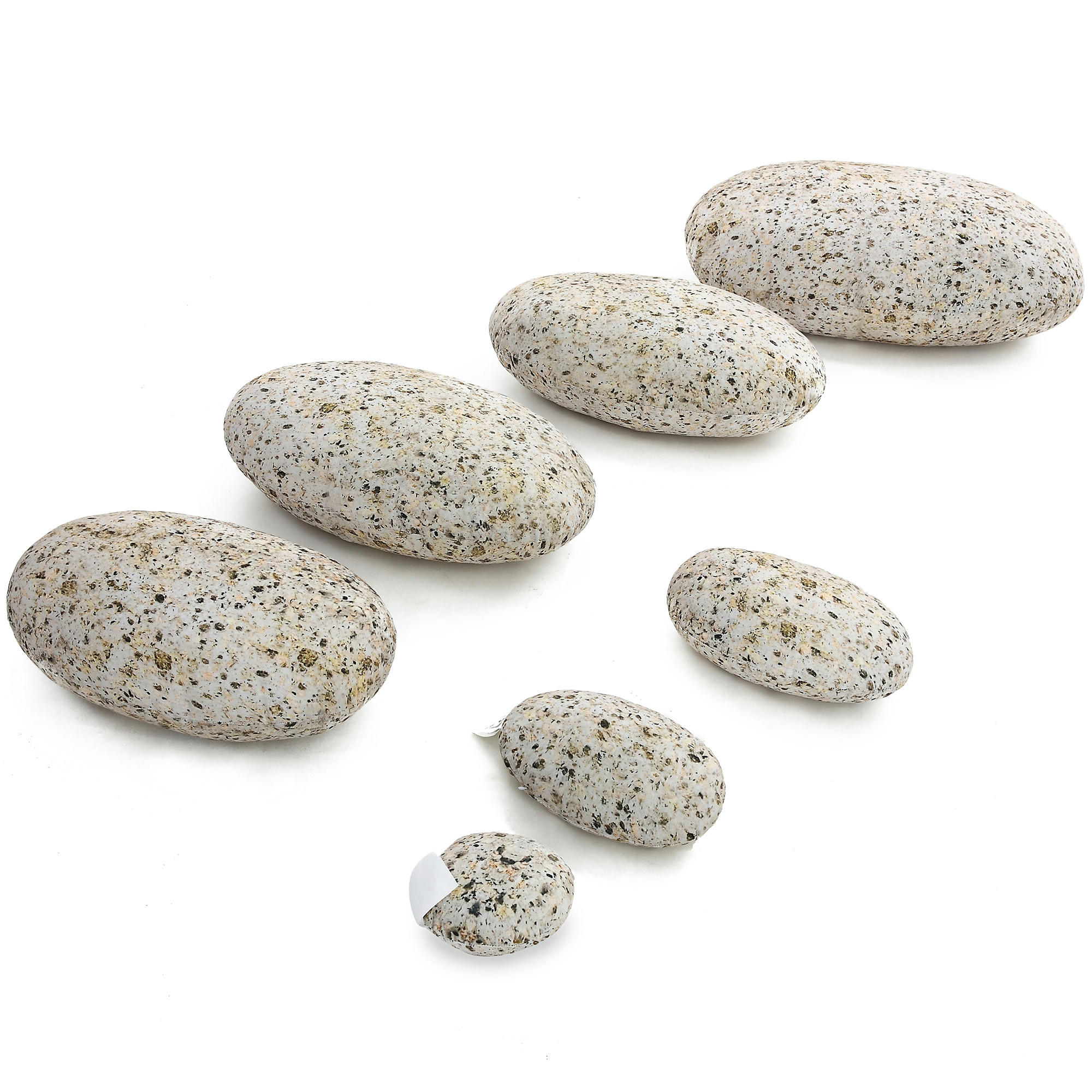 GRANITSTEIN Steine Kissen 7er-set - Sandfarben, Textil (76/40cm) - Vercart
