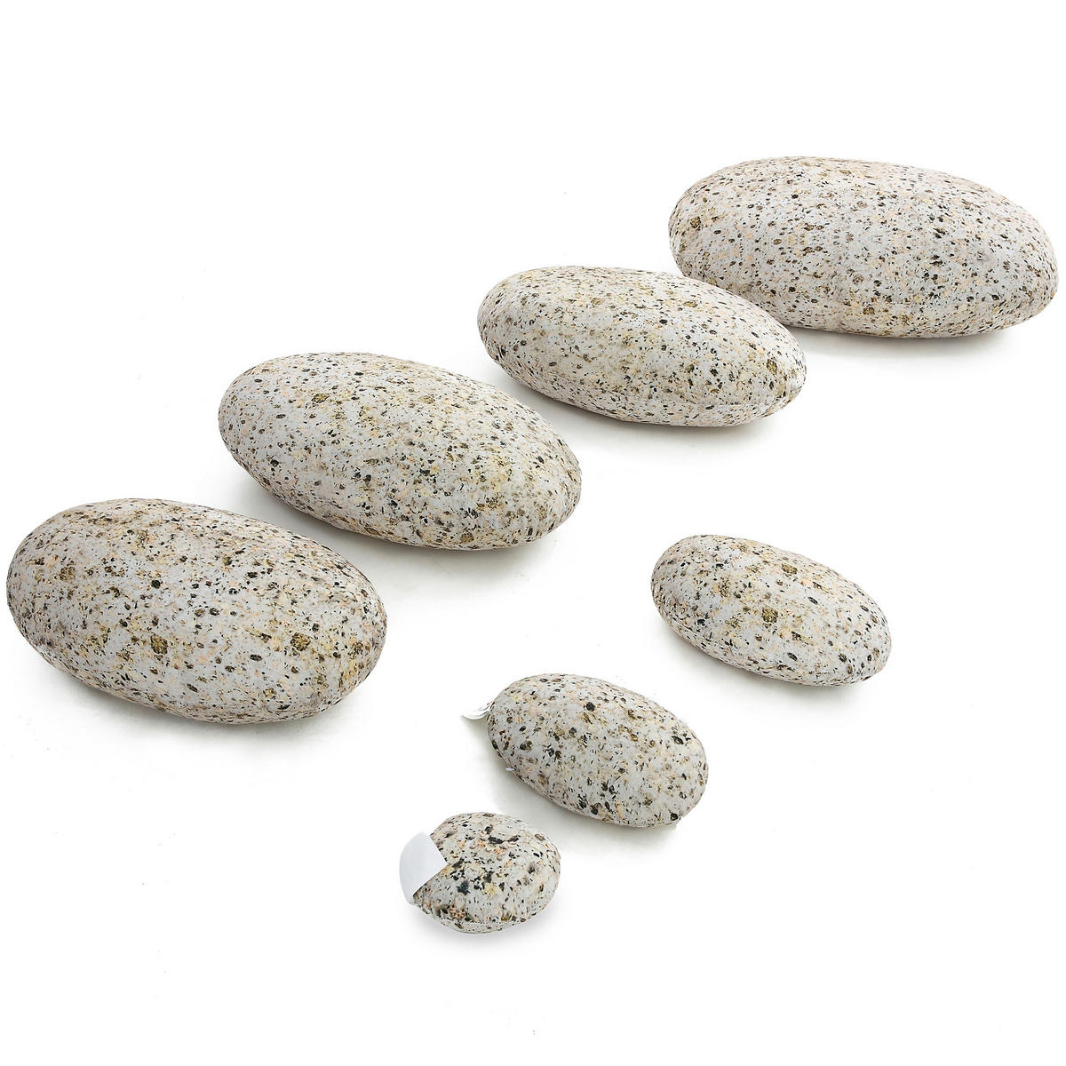 GRANITSTEIN Steine Kissen 7er-set - Sandfarben, Textil (76/40cm) - Vercart