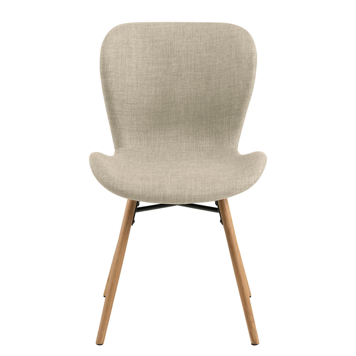 POLSTERSTUHL - 4er-Set - Buchefarben/Creme, Holz/Buchenholz (47/83/53cm) - home24