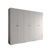 DREHTÜRENSCHRANK 236.7/300/47 6-türig - Schwarz/Weiß, Holz/Metall (300/236.7/47cm) - Abiks Möbel