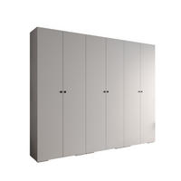 DREHTÜRENSCHRANK 236.7/300/47 6-türig - Schwarz/Weiß, Holz/Metall (300/236.7/47cm) - Abiks Möbel