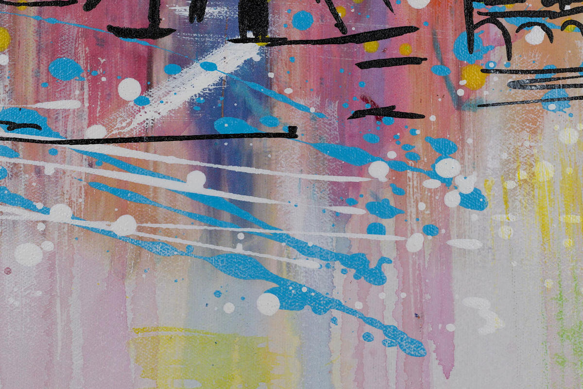 ACRYLBILD HANDGEMALT 120/60 cm - Multicolor/Grau, Holz/Textil (1.7/60cm) - KUNSTLOFT