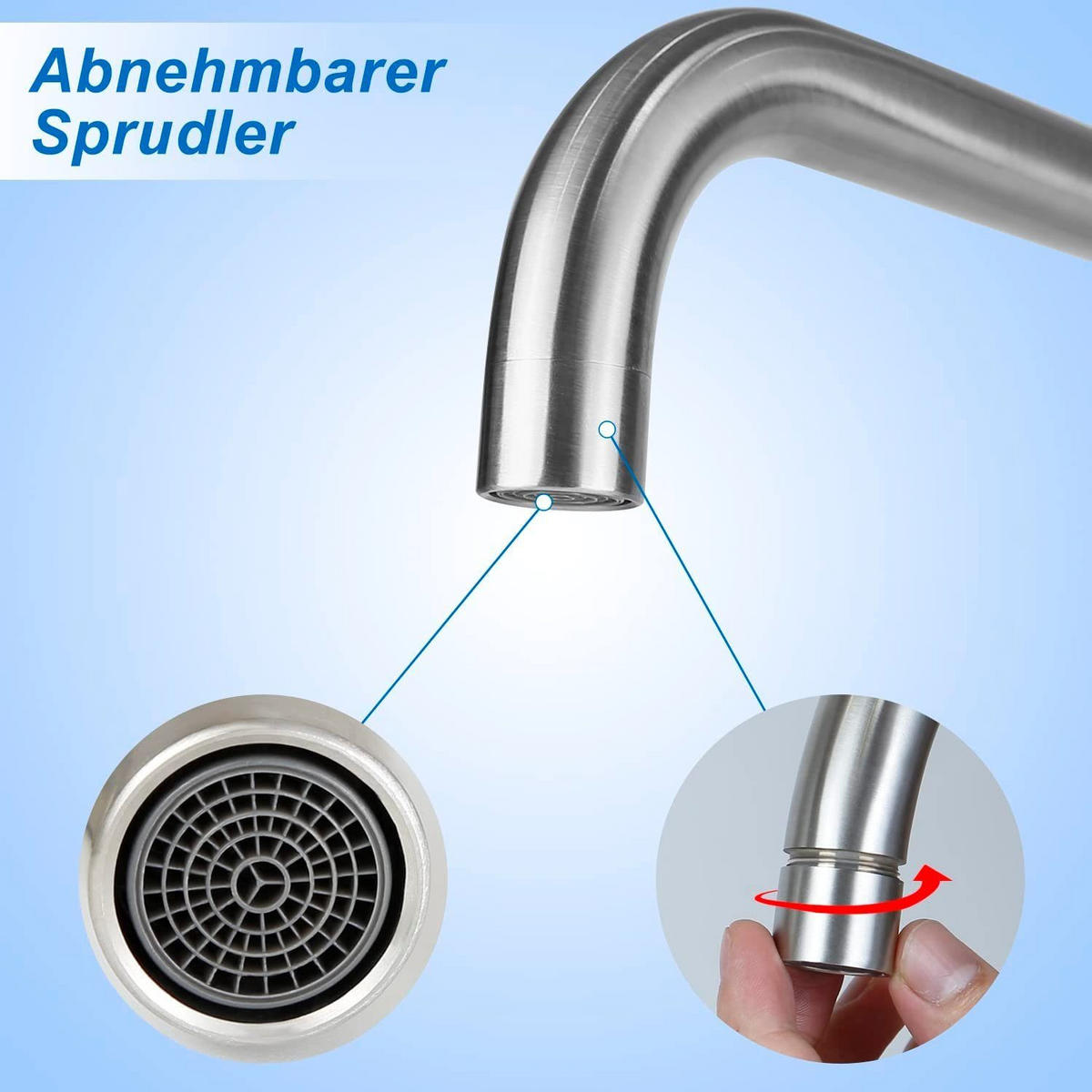 WASCHTISCHARMATUR Nora - Silberfarben, Metall (6/24/24cm) - Nettlife