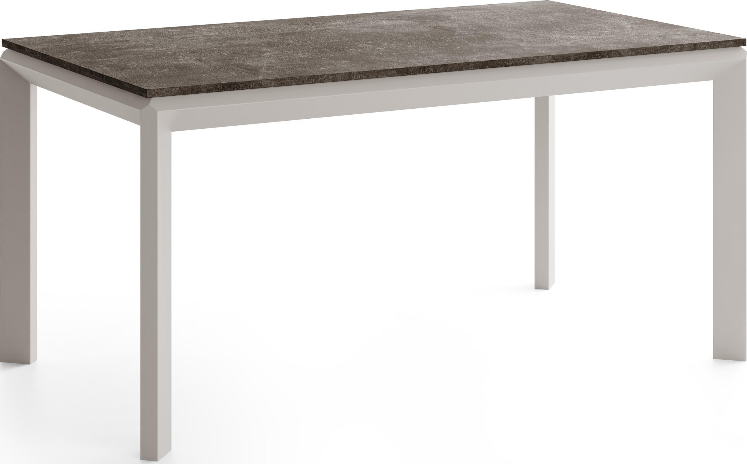 ESSTISCH Elan rechteckig ausziehbar verlängerbar mit Schwarzen Metallbeinen, Beton Dunkelgrau 180-270/90/76 cm - Kaschmir/Dunkelgrau, Holzwerkstoff/Metall (90/270/76cm) - WFL GROUP