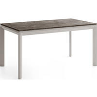 ESSTISCH Elan rechteckig ausziehbar verlängerbar mit Schwarzen Metallbeinen, Beton Dunkelgrau 180-270/90/76 cm - Kaschmir/Dunkelgrau, Holzwerkstoff/Metall (90/270/76cm) - WFL GROUP