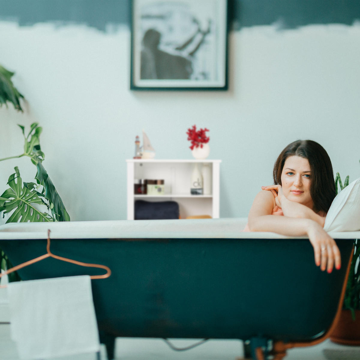 KÚPEĽŇOVÝ nábytok - biela, drevo (25.5/92/50cm) - Relaxdays