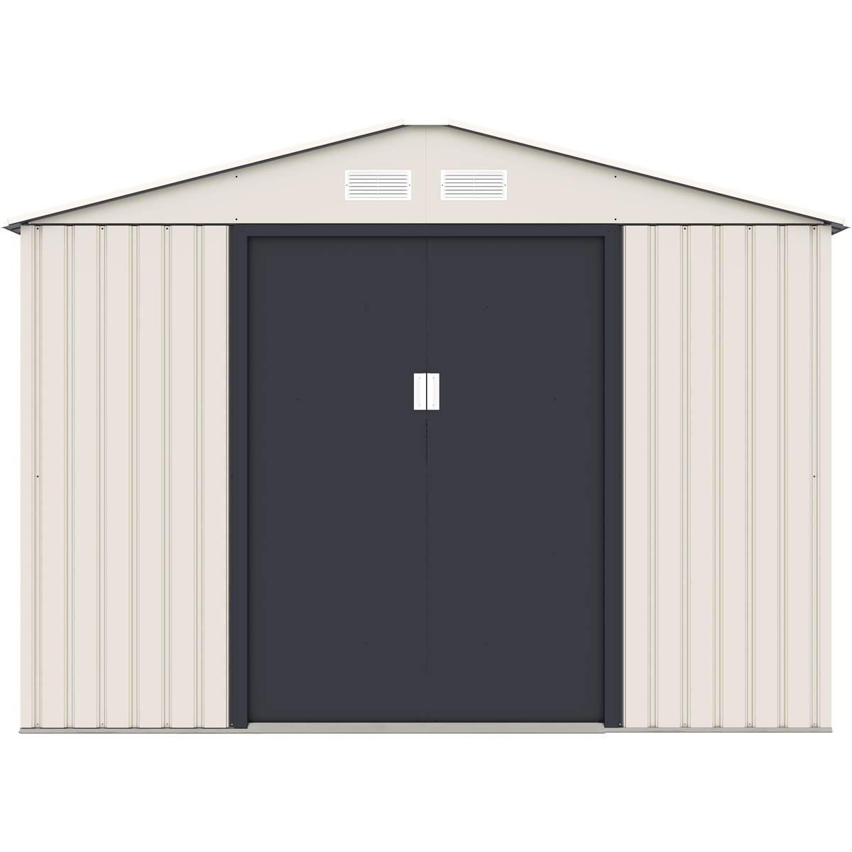 METALL-GARTENHAUS - "Nebraska" - 5.30 M² - Beige/Anthrazitgrau - Beige, Metall (277/202/191cm) - Habitat Garten