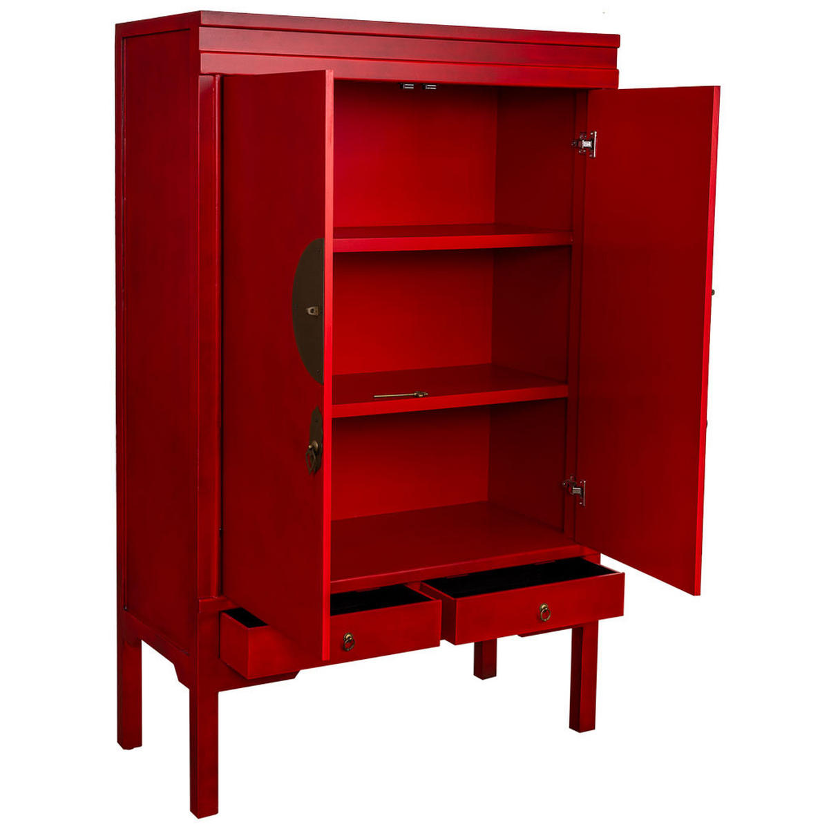 KLEIDERSCHRANK aus Holz 100x45x160 cm - Rot, Holz (100/160/45cm) - Wanderlust