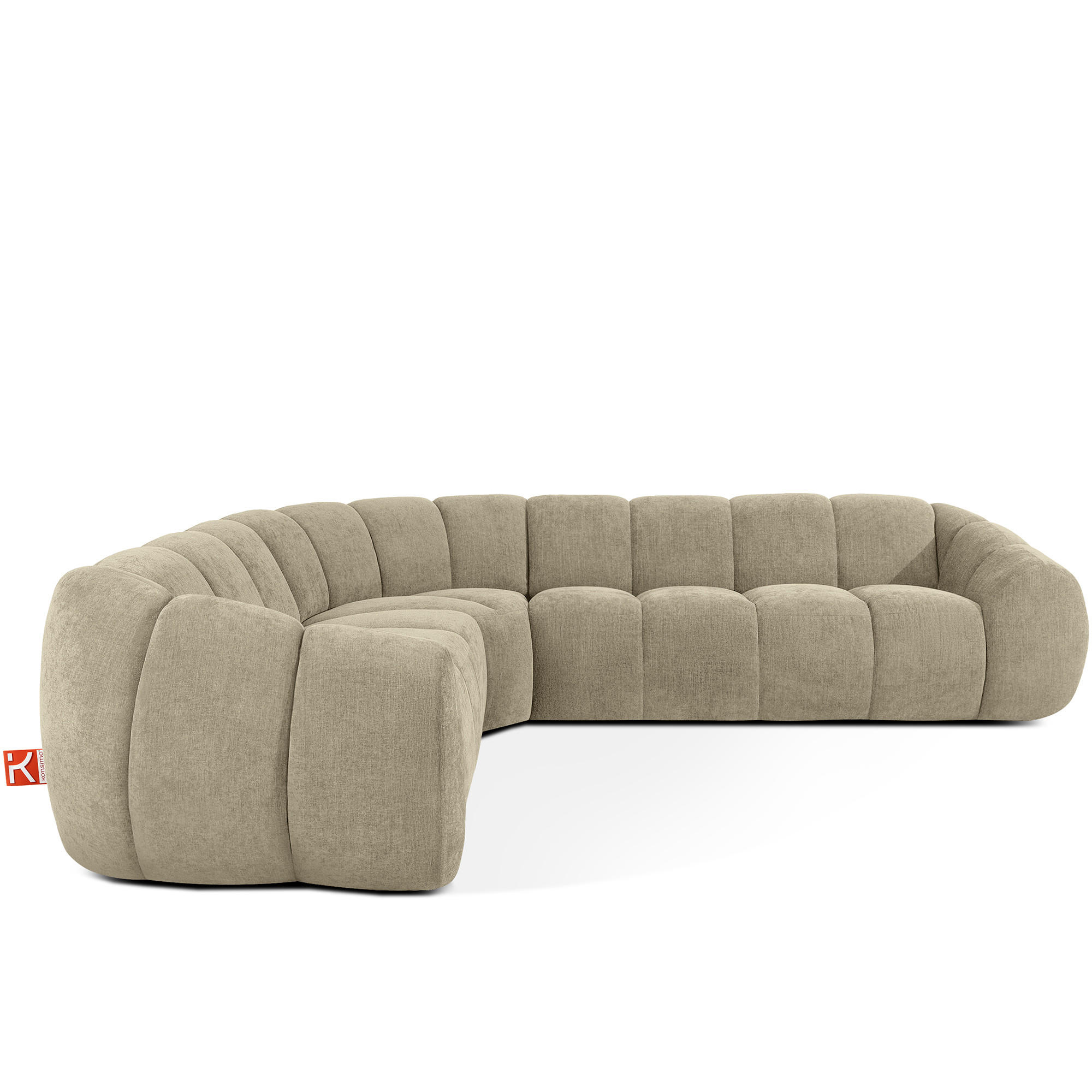ECKSOFA LINKS FLAVA, Sandfarben - Sandfarben, Holz/Holzwerkstoff (310/270cm) - KONSIMO®