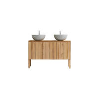 WASCHTISCHUNTERSCHRANK Jill Natur aus Teak - Naturfarben, Holz (120/78/46cm) - Tikamoon