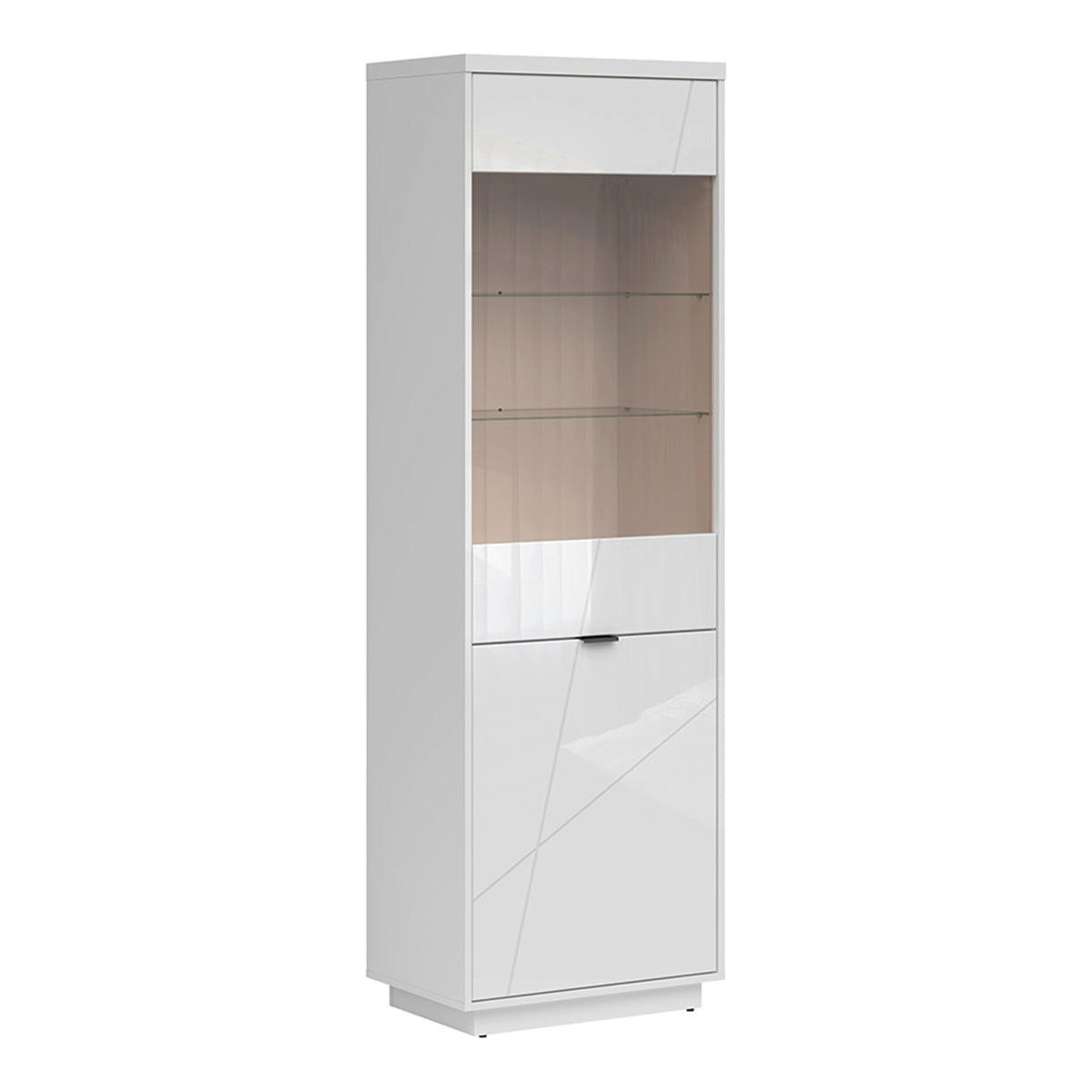 VITRINE Sven Weiß - Weiß, Holzwerkstoff (64/201/43cm) - Petits-meubles