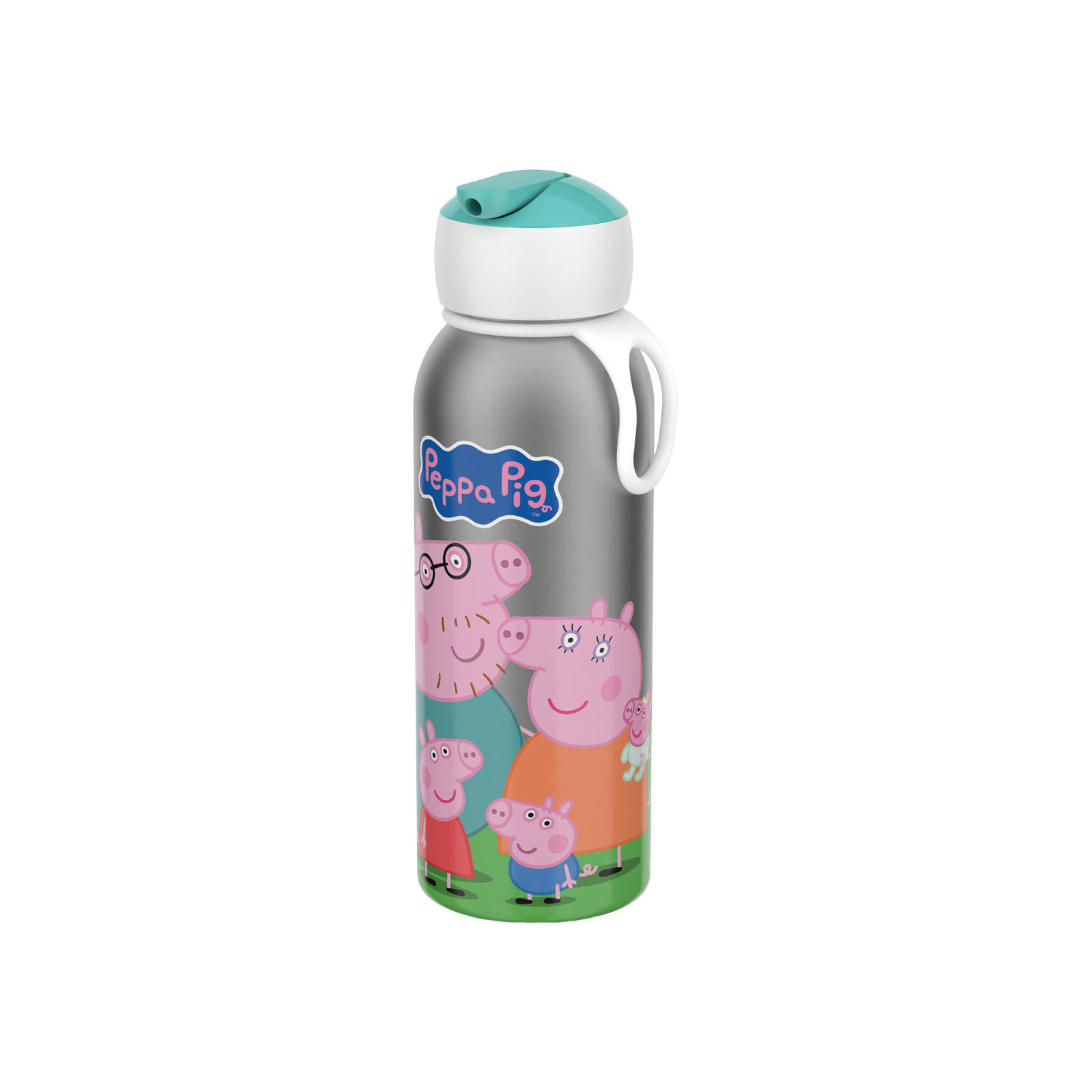 THERMOFLASCHE Campus (2025) Peppa Pig 350 ml - Türkis/Multicolor, Metall (0.35L) - Mepal