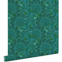 TAPETE Blumenmuster 50 x 900 cm - Grün, Papier (50/900cm) - ESTAhome