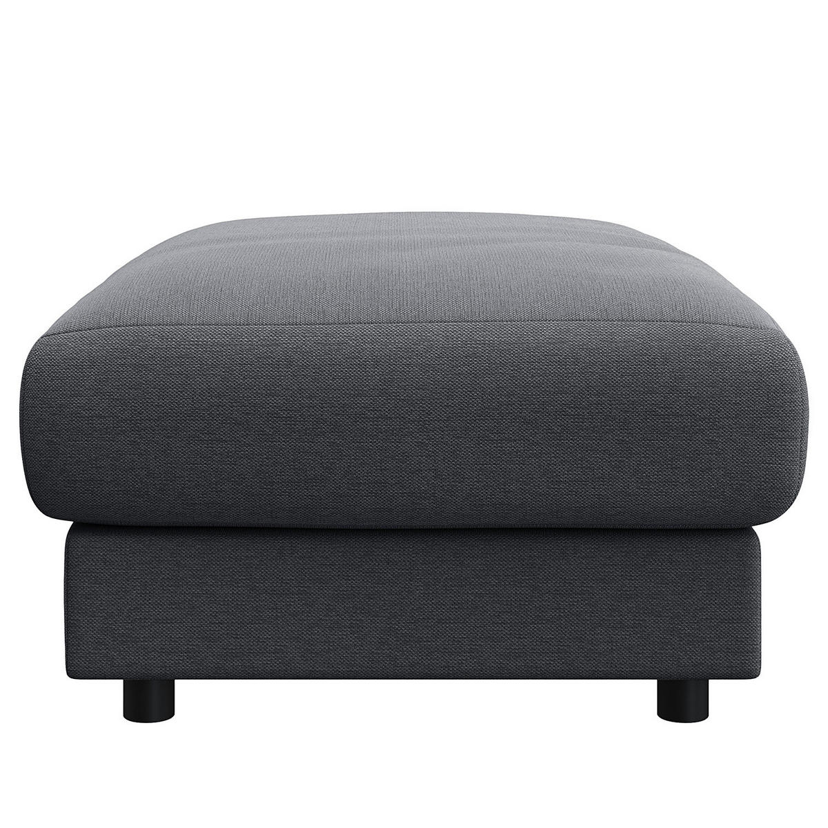 POLSTERHOCKER - Schwarz/Grau, Holz/Kunststoff (107/77/41cm) - home24