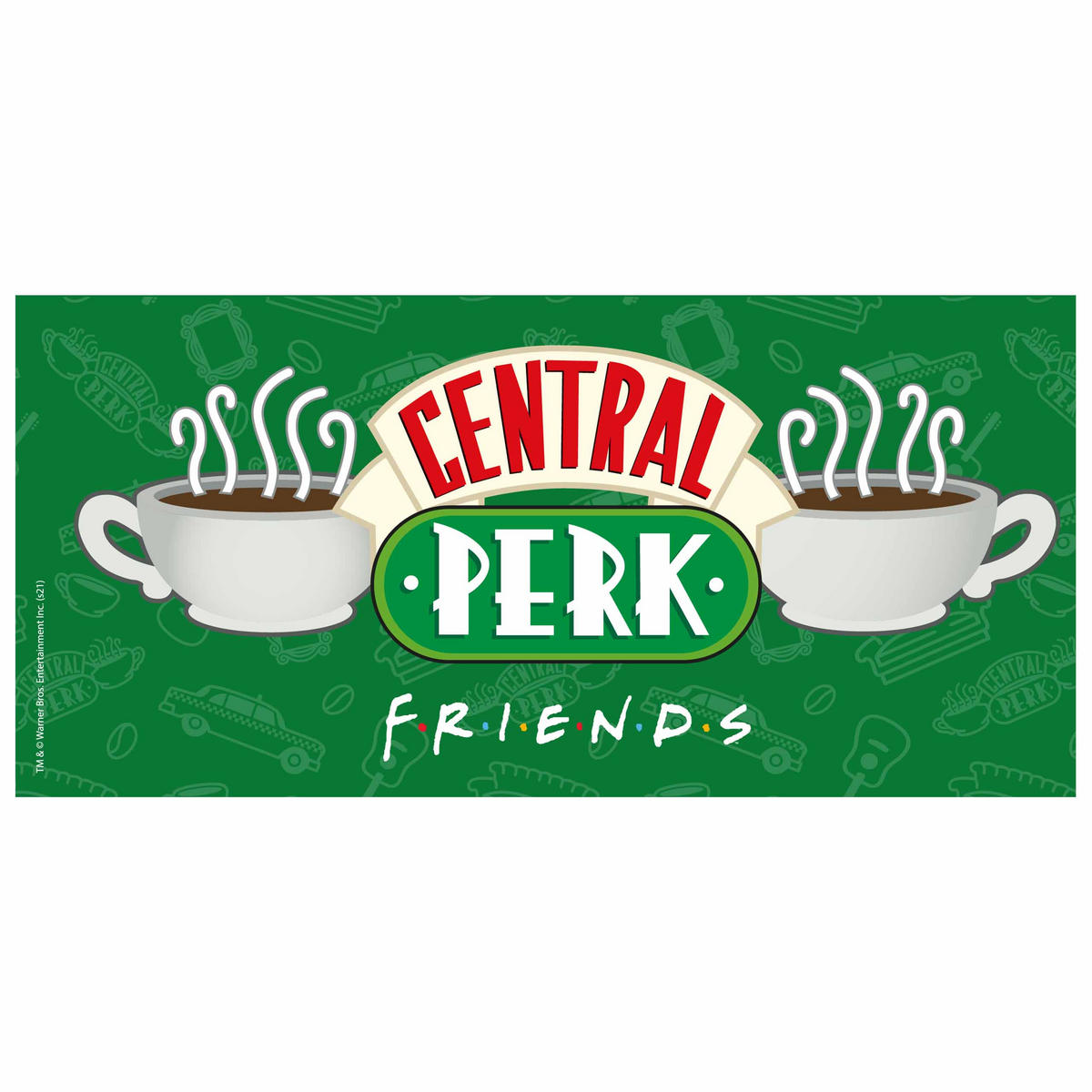 KAFFEEBECHER Friends Central Perk Grün 320 ml - Grün, Keramik (0.32L) - United Labels