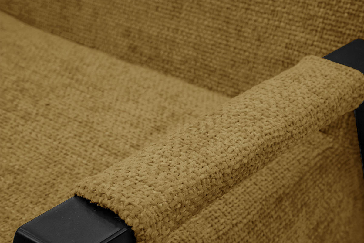 SESSEL KOBE, dunkelgelb - Dunkelgelb/Schwarz, Holz/Textil (72/76/90cm) - Courtois Laville