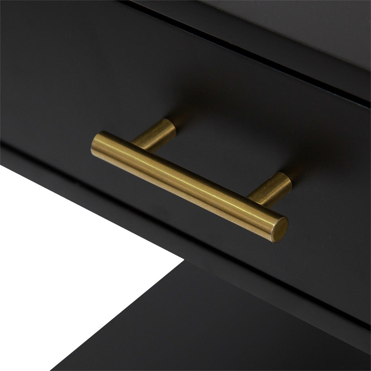 FERNSEHSCHRANK mit goldenen Beinen Tedy 120/40/46,7 cm - Schwarz, Holzwerkstoff (40/46.7/120cm) - Atmosphera Createur d´interieur