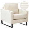 SESSEL Cord Hellbeige Vind - Beige, Textil (76/82/82cm) - Beliani