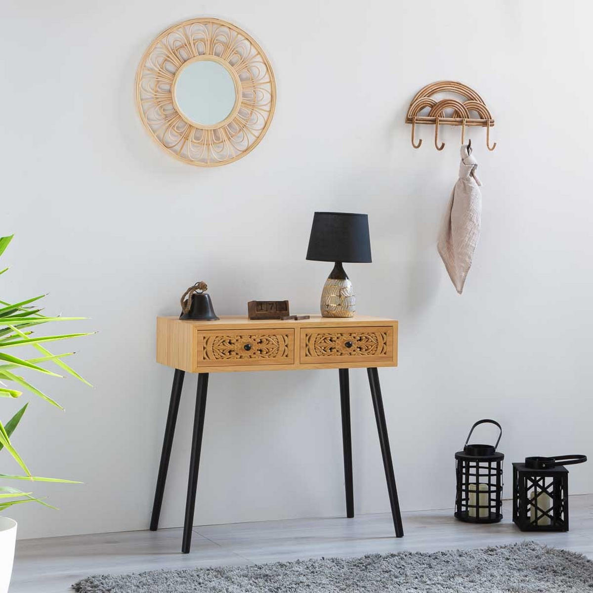 KONSOLENTISCH aus Holz, braun, 80x42x79cm - Braun, Holz (81/82/44cm) - Wanderlust