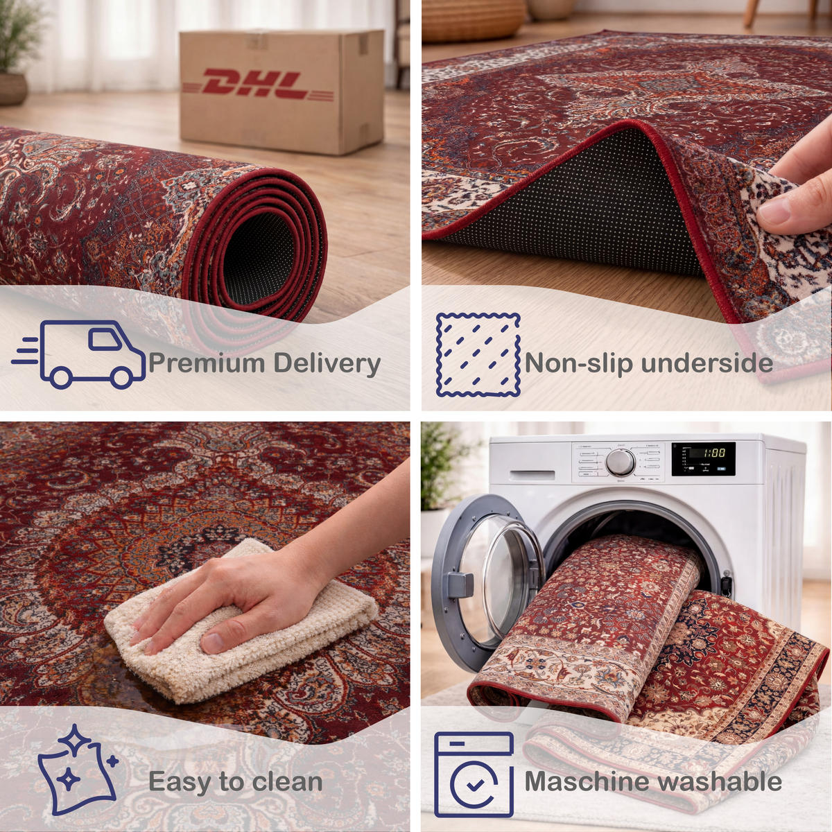 KURZFLORTEPPICH 240/340 cm Seoul 451 - Rot, Textil (240/340cm) - Paco Home