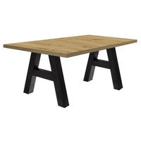 ESSTISCH ausziehbar Elia 7 160 x 90 x 75 Esszimmertisch Schwarzstahl/Asteiche - Eiche Artisan, Holz (160/90/75cm) - 58aufmkessel