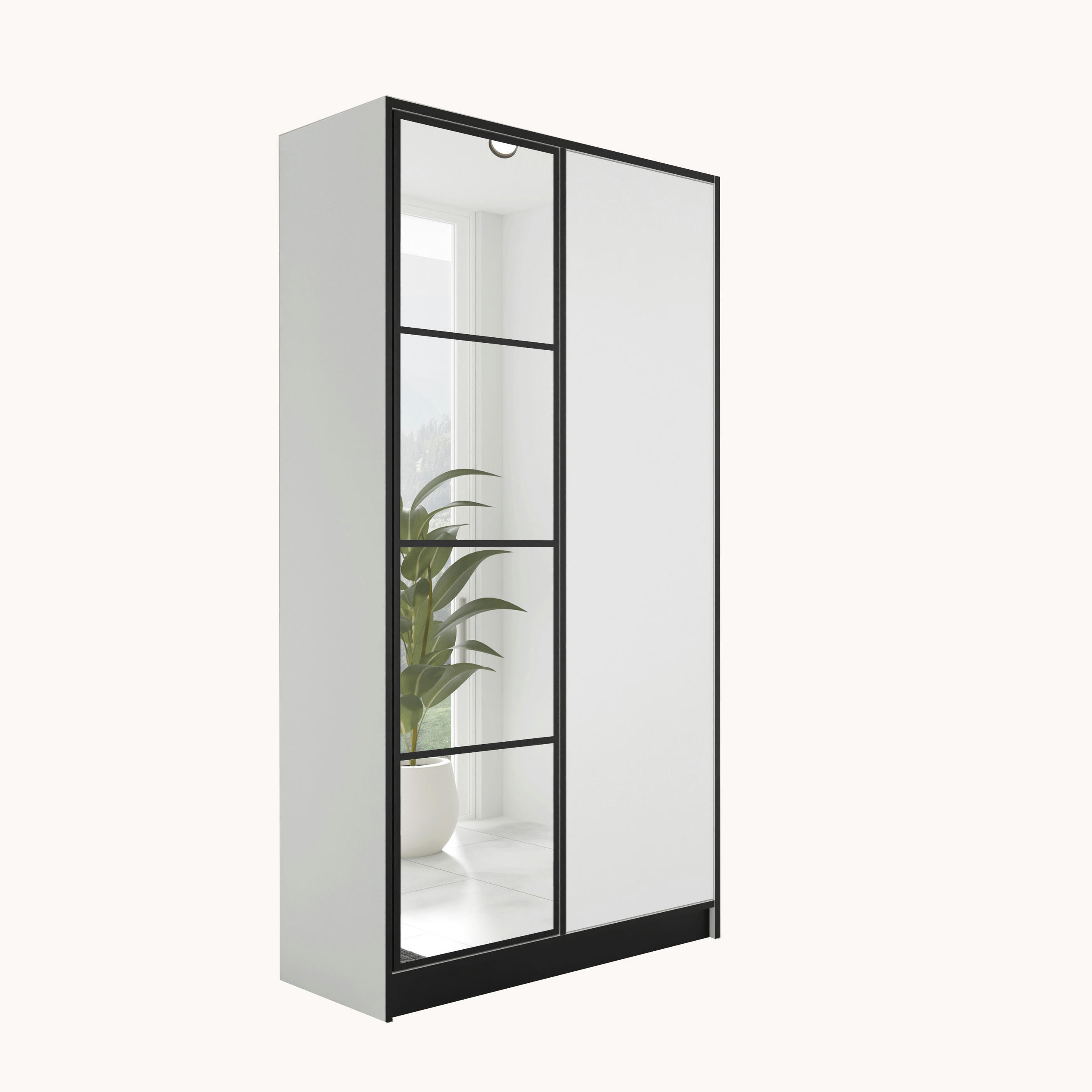 KLEIDERSCHRANK EDEN 2-Türen v1 - 105x205x39 cm - weiß - Weiß, Holzwerkstoff (105/205/39cm) - Kier Furniture