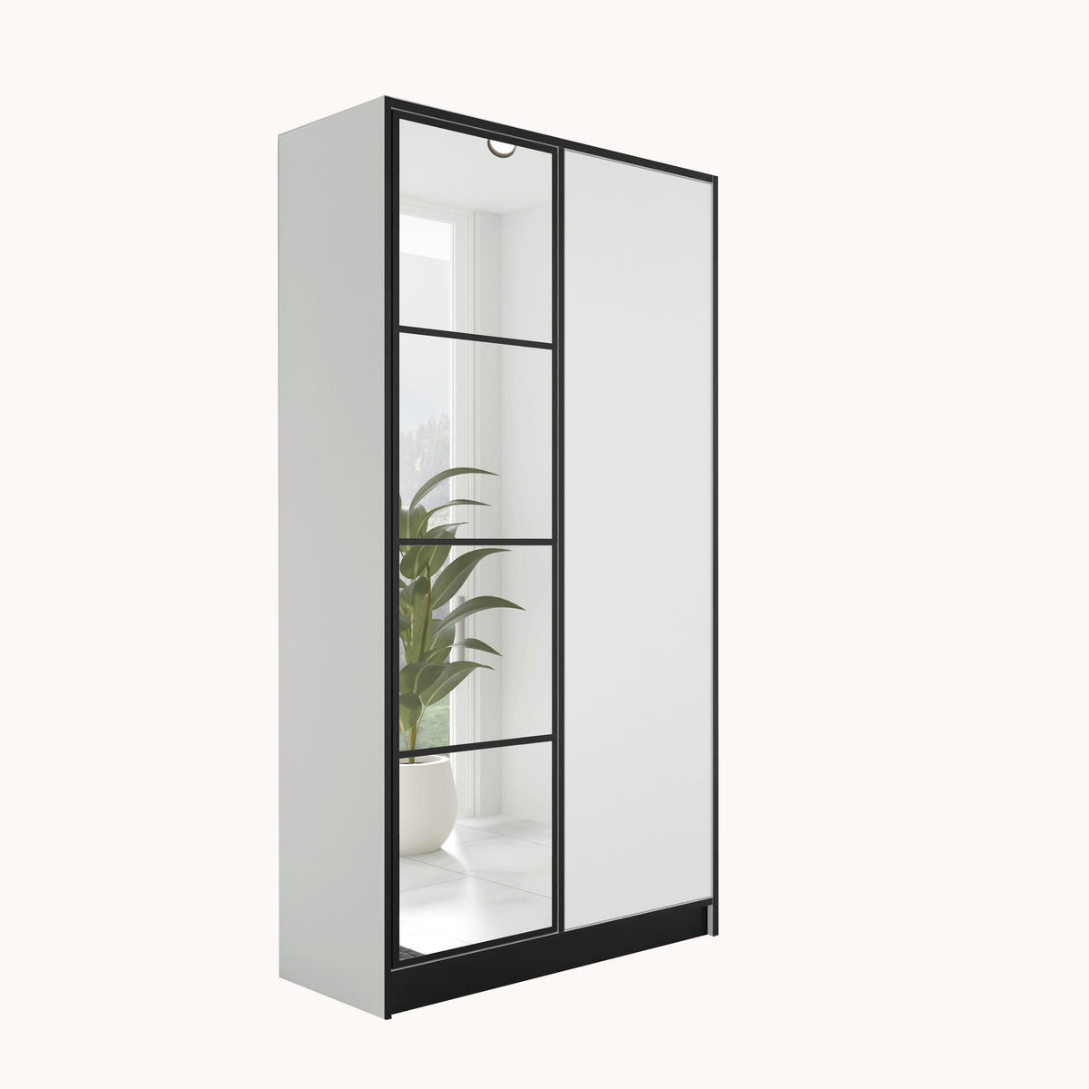 KLEIDERSCHRANK EDEN 2-Türen v1 - 105x205x39 cm - weiß - Weiß, Holzwerkstoff (105/205/39cm) - Kier Furniture