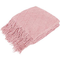 STRICKDECKE - 127 × 180 cm - Pink - Pink, Textil (127/180cm)