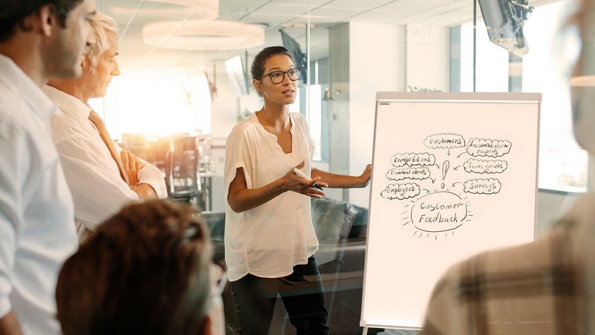 FLIPCHART - Dreibeinig 100x70cm - Weiß, Metall (100/70/1.5cm) - ALLboards