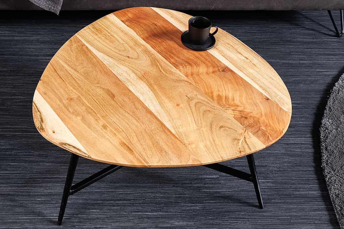 COUCHTISCH BEAUTY BY NATURE Akazie quadratisch Natur 60cm - Braun, Holz/Metall (60/60/36cm) - riess-ambiente