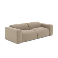SOFA 3-Sitzer Bouclé-Stoff Taupe 205cm - Taupe, Textil (205/73/97cm) - Sia Home